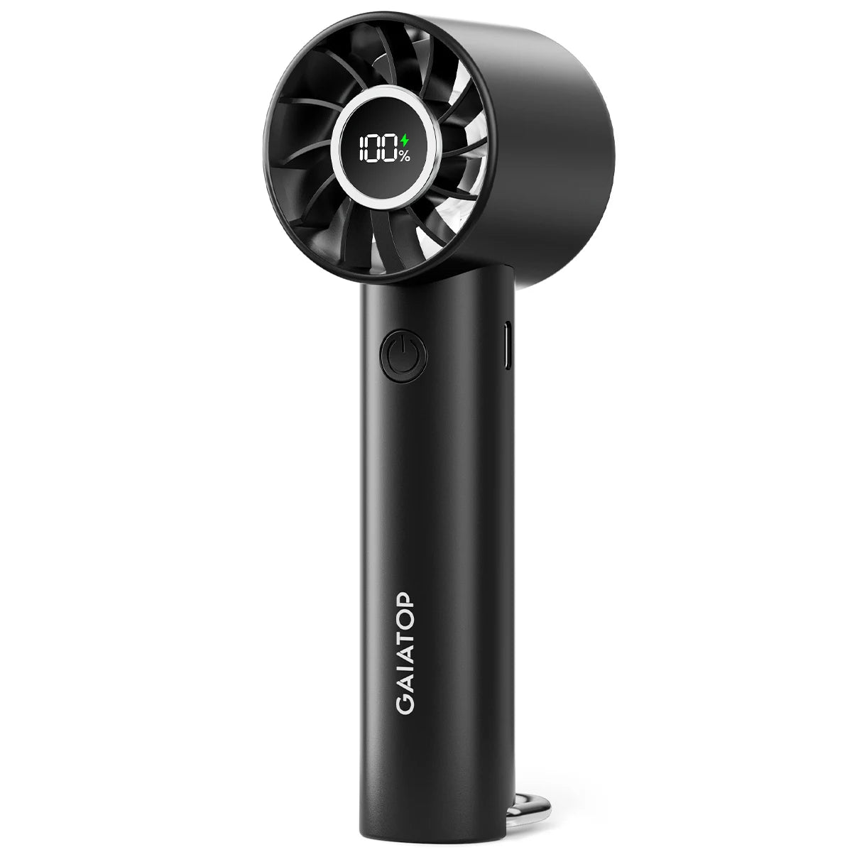 Portable Mini Fan with LED Display & Flashlight