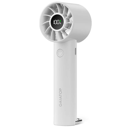 Portable Mini Fan with LED Display & Flashlight